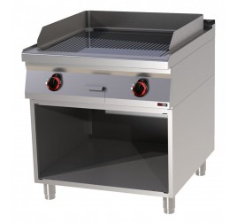 2 zónás RedFox álló elektromos rostlap bordázott, krómozott sütőfelülettel, semleges tárolóval